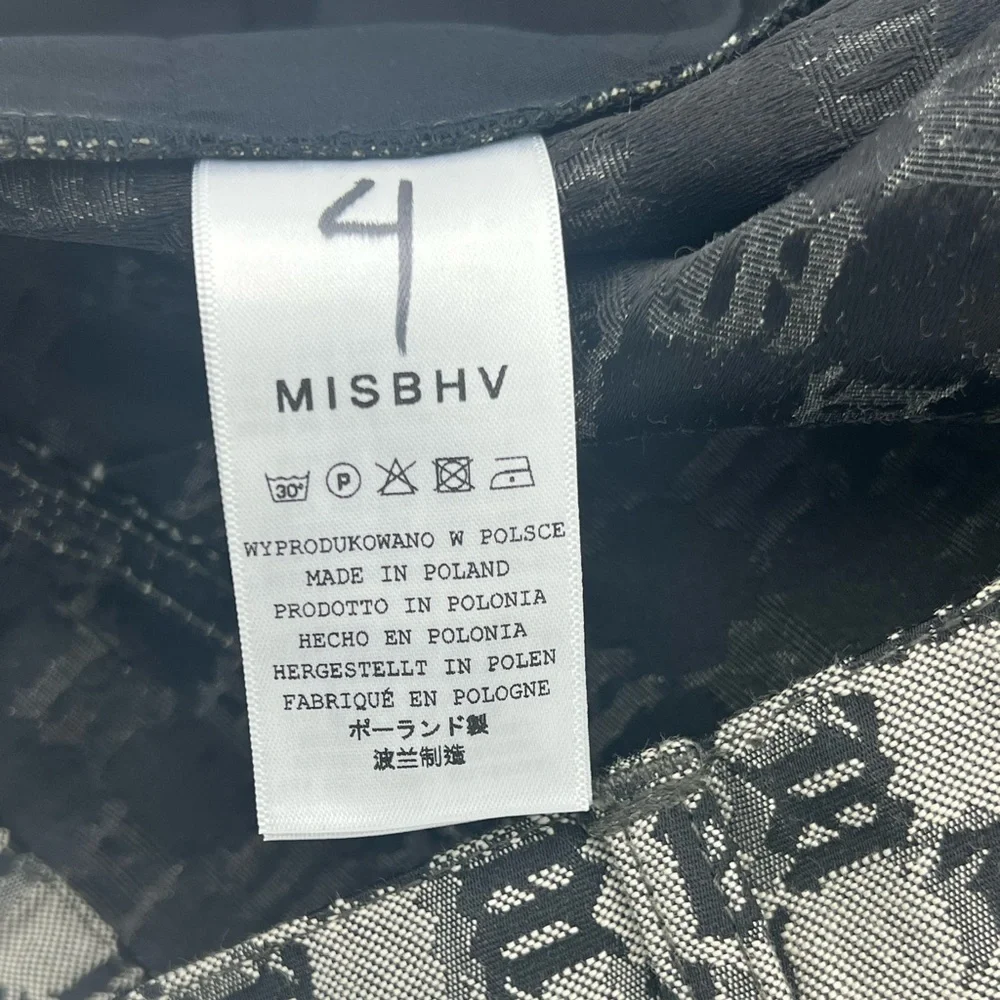 MISBHV Monogram Jacquard Canvas Mini‎ Shorts Sz L